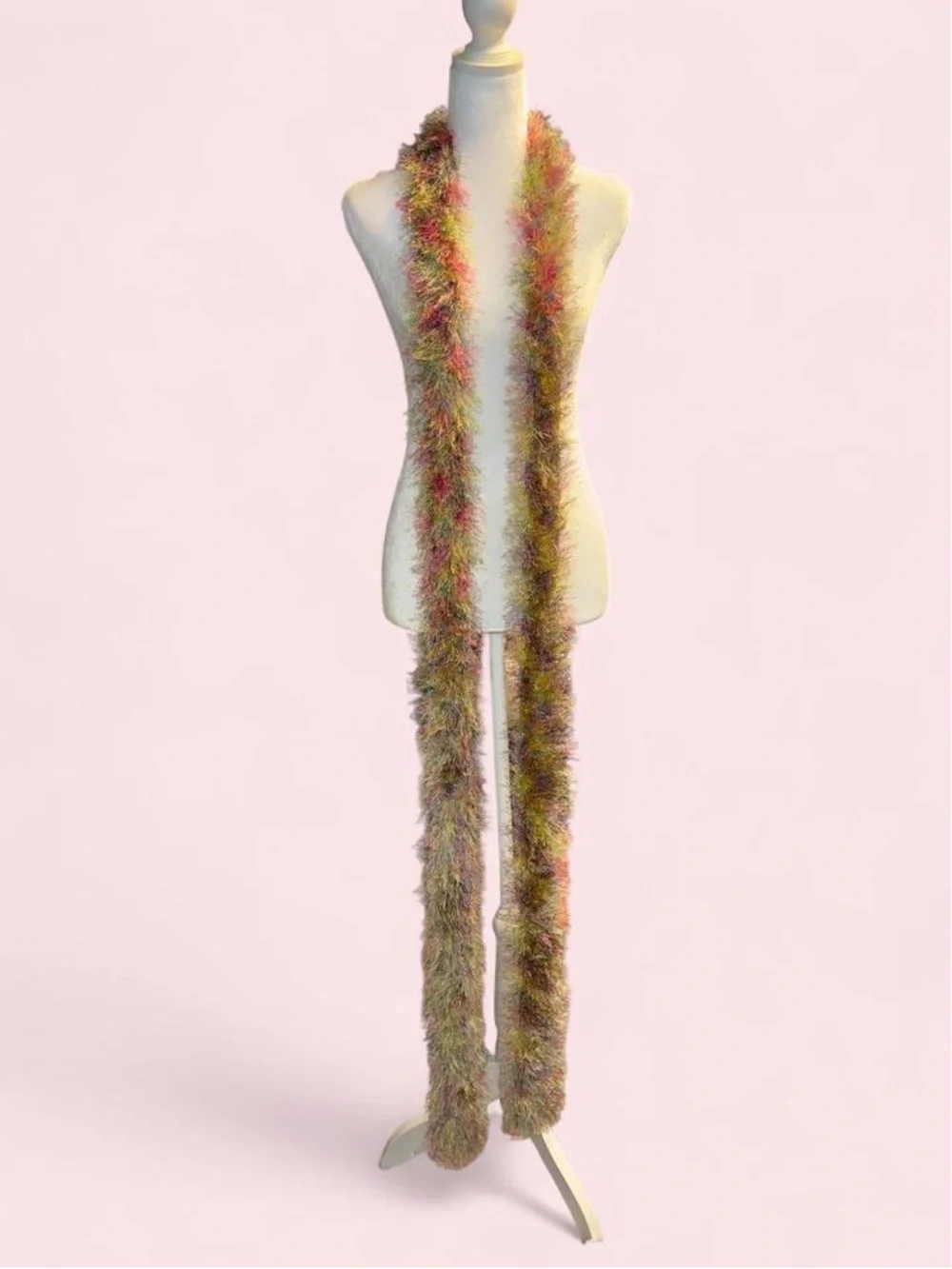 Plush Multicolor Faux Fur Scarf - Home Accents